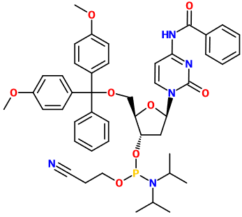(image for) MC082102 5'-O-DMT-N4-Benzoyl-2'-deoxycytidine 3'-CE phosphoramidite